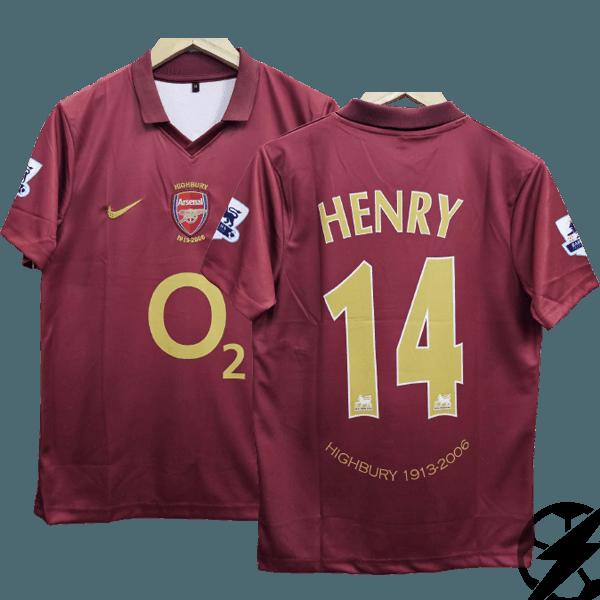 Arsenal Henry 2005-06 Embroidery Home Jersey  Retro Collection