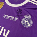 Real Madrid  Cristiano Ronaldo Away Retro 2016-17 Patches UCL UEFA Respect Final World (Official Printing)