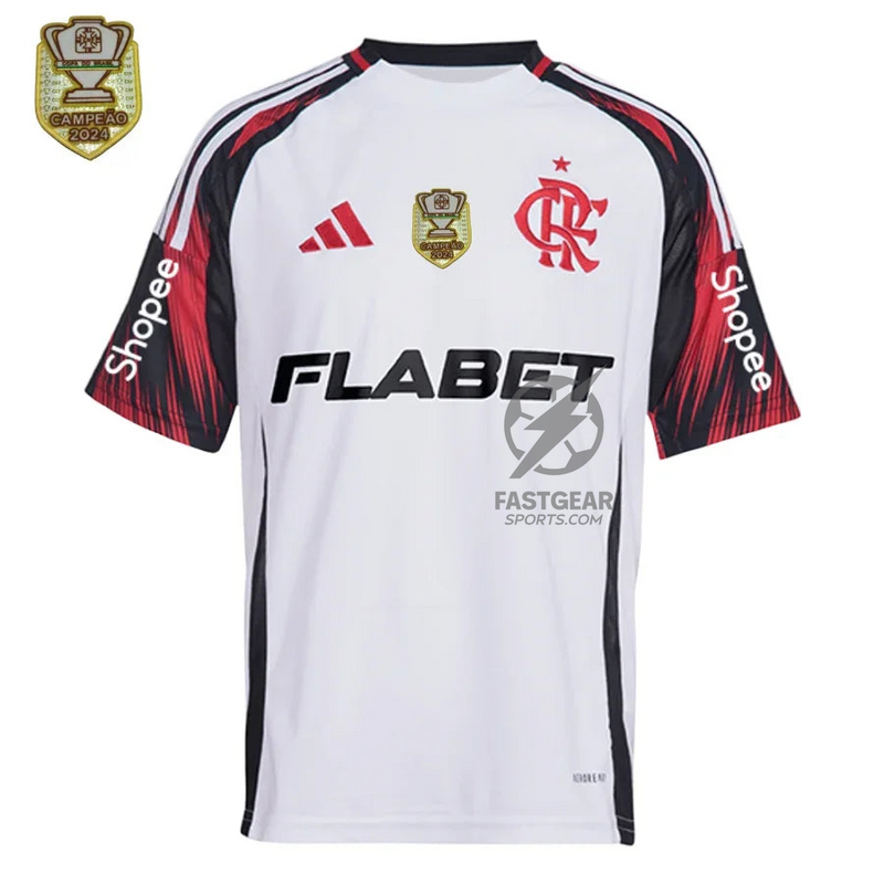 Flamengo Away Fan Jersey 2025/26 Patch Campeon