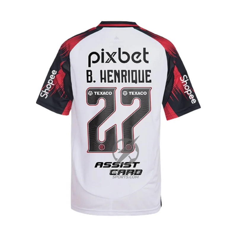 Flamengo Away Fan Jersey 2025/26 Patchs + Full Sponsor (Official Printing)