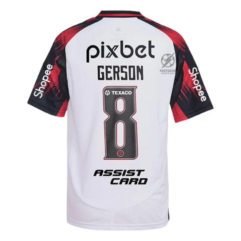Flamengo Away Fan Jersey 2025/26 Patchs + Full Sponsor (Official Printing)