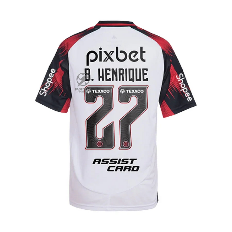 Flamengo Away Fan Jersey 2025/26 Patchs + Full Sponsor (Official Printing)