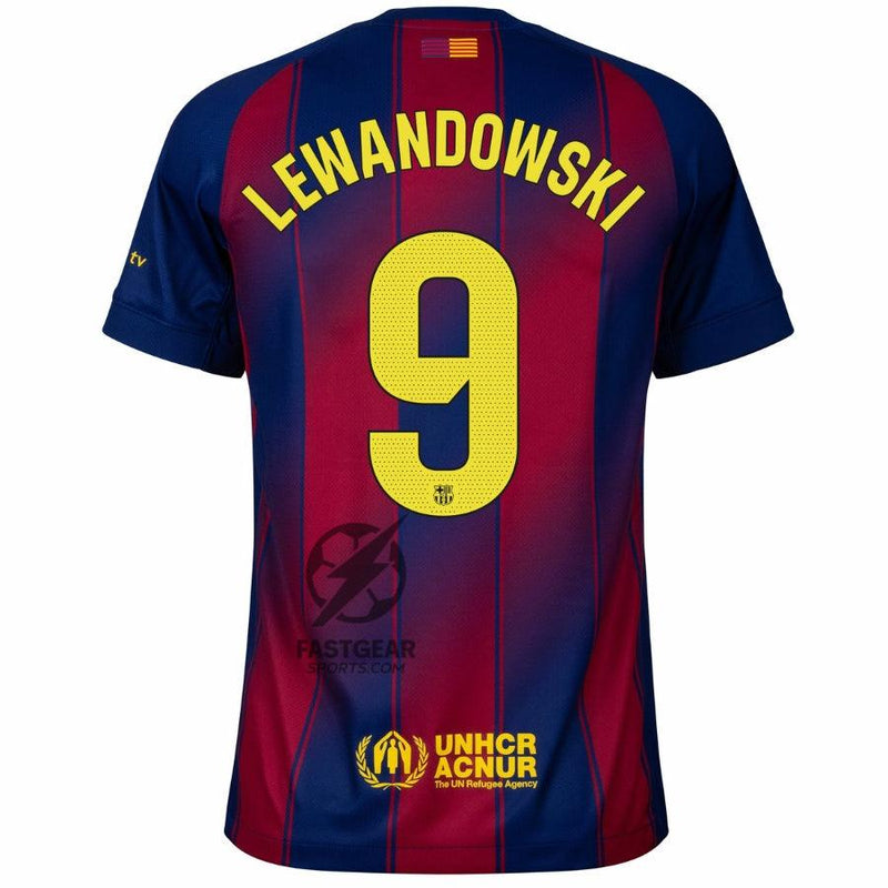 Barcelona Home Lewandowski 9 Home Fan Jersey 2025/26