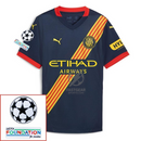 Girona Away 2024/25 Patches UCL UEFA Foundation (Official Printing)