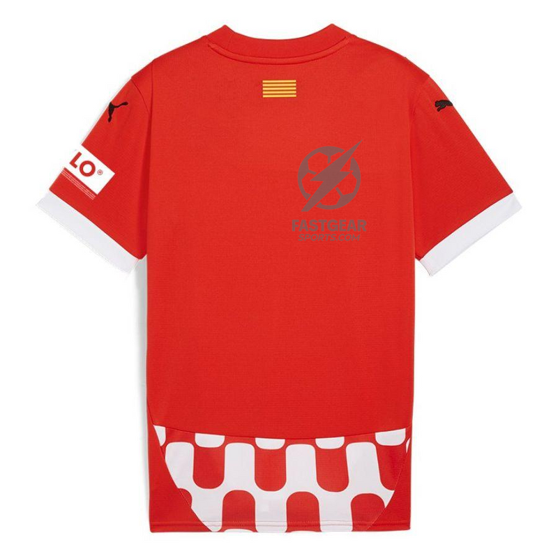 Girona Home 2024/25 Patches UCL UEFA Foundation (Official Printing)