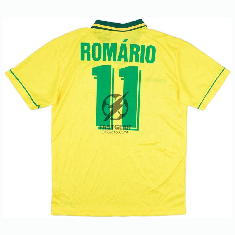 Brazil Home Romario 11 Retro Jersey 1994 World cup