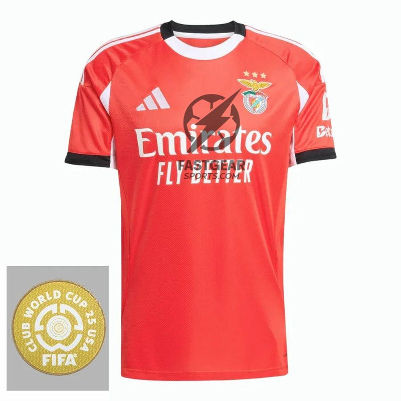 Benfica Home Fan Jersey 2025/26 Patch Club World Cup