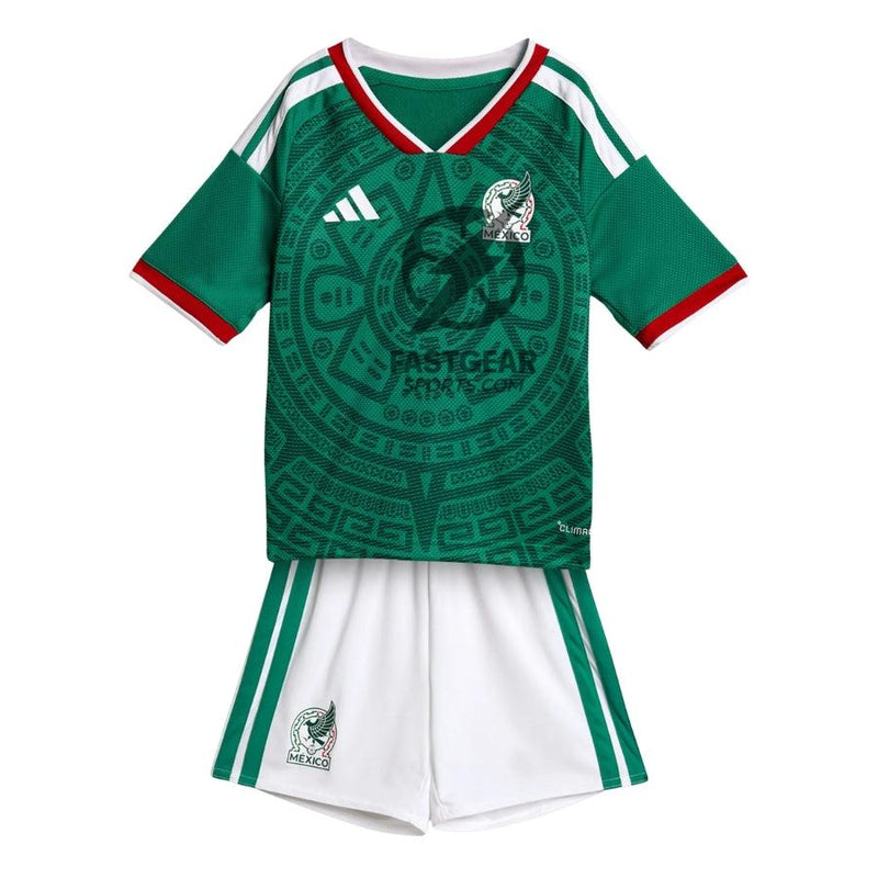 Kids Kit Mexico Home Fan Jersey Shirt 2026 World Cup