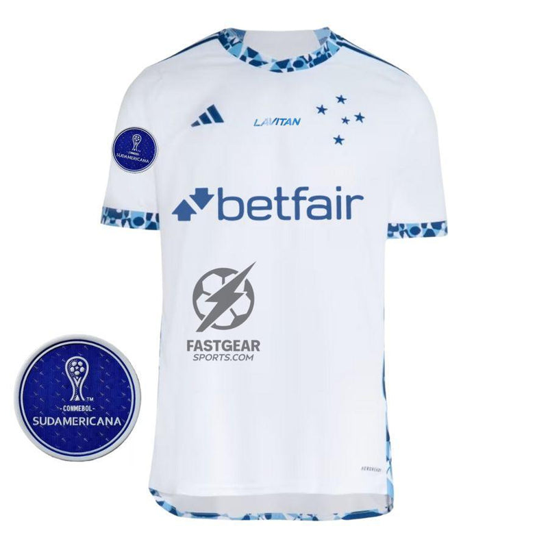 Cruzeiro Away Jersey 2024/25 + Todos os Patrocinios + Patchs Sul Americana 2024