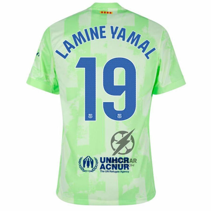 Barcelona Lamine Yamal 19 Third 2024/25 Patches UCL UEFA Foundation (Official Printing)