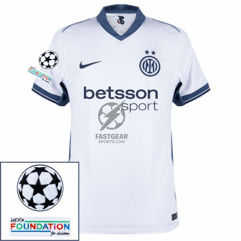 Inter Milan Away 2024/25 Patches UCL UEFA Foundation (Official Printing)
