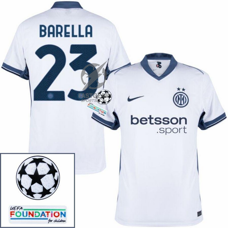Inter Milan Away 2024/25 Patches UCL UEFA Foundation (Official Printing)