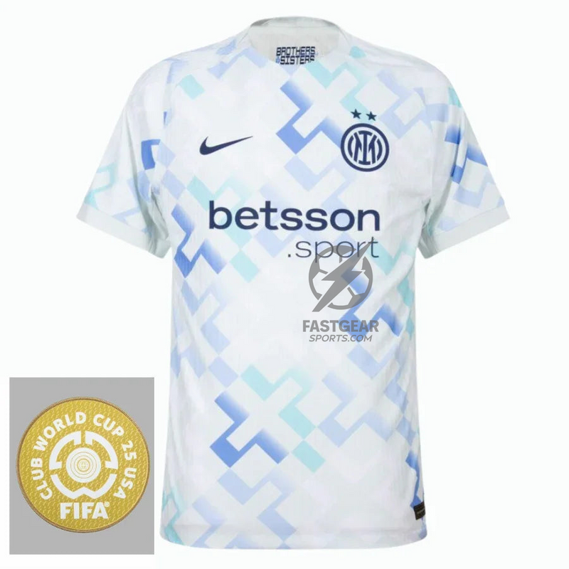 Inter Milan Away Fan Jersey 2025/26 Patch Club World Cup