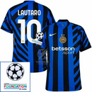 Inter Milan Home 2024/25 Patches UCL UEFA Foundation (Official Printing)