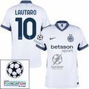 Inter Milan Lautaro 10 Away 2024/25 Patches UCL UEFA Foundation (Official Printing)