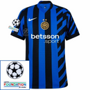Inter Milan Lautaro 10 Home 2024/25 Patches UCL UEFA Foundation (Official Printing)
