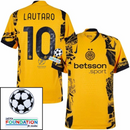 Inter Milan Lautaro 10 Third 2024/25 Patches UCL UEFA Foundation (Official Printing)