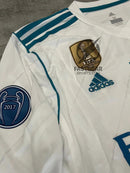 Retro Real Madrid Long-sleeve Home Jersey 2017/18