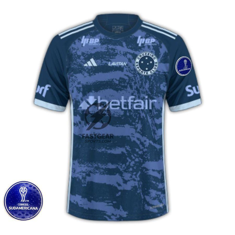 Cruzeiro Third Jersey 2024/25 + Todos os Patrocinios + Patchs Sul Americana 2024