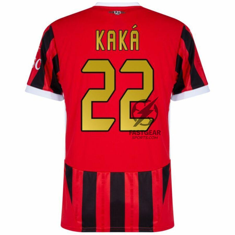 AC Milan Home Fan Jersey 2024/25 Patches UCL UEFA Foundation (Official Printing)