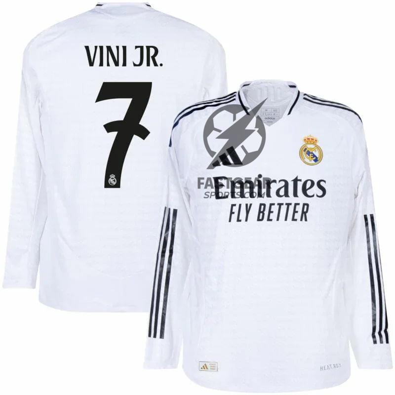 Real Madrid Home Long Sleeve Fan Jersey 2024/25 Vini Jr. 7
