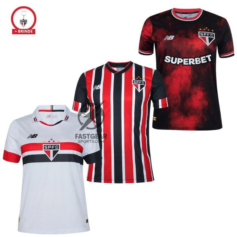 Kit 3 Jersey S?úo Paulo Home, Away e Third Women's 2024/25