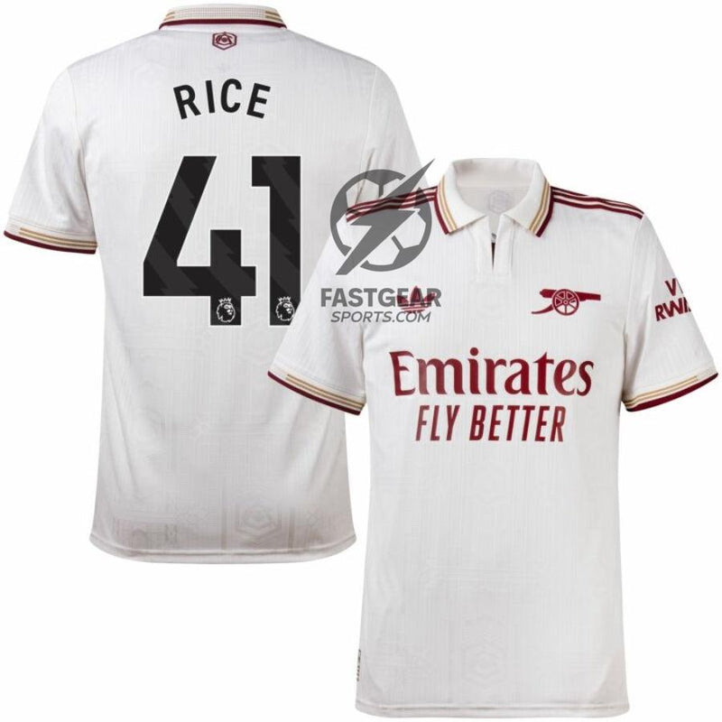 Arsenal Third Rice 41 Authentic Player Jersey Shirt 2025-2026