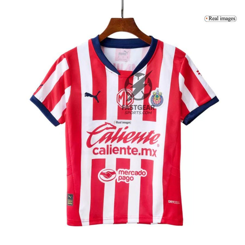 Kids KIT Chivas de Guadalajara Home Jersey 2024/25