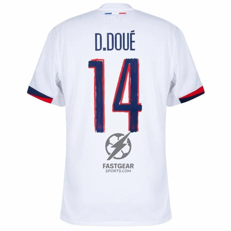 PSG  D.Doué 14 Away Fan Jersey 2024/25