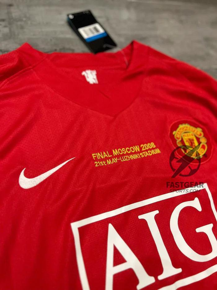 Retro Manchester United Long-sleeve Home Jersey 2007/08