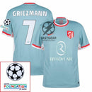 Atlético Madrid Griezmann 7 Away Fan Jersey 2024/25 Patches UCL UEFA Foundation (Official Printing)