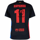 Barcelona Raphinha 11 Away 2024/25 Patches UCL UEFA Foundation (Official Printing)