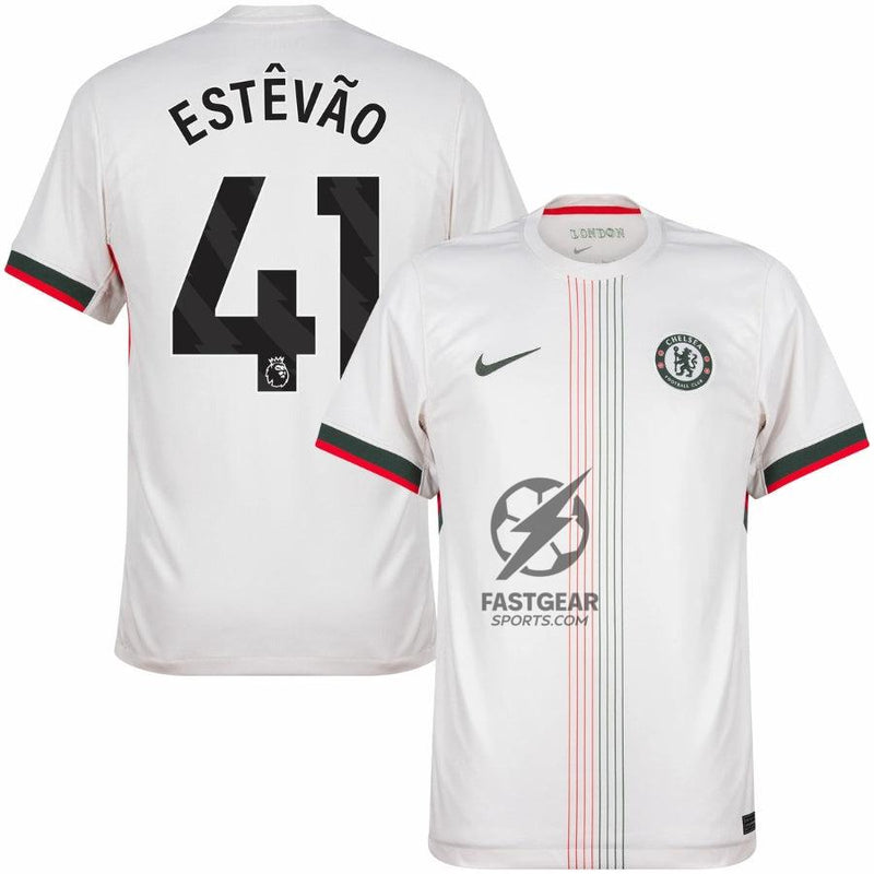 Chelsea Estêvão 41 Away Fan Jersey 2025/26