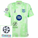 Barcelona Third 2024/25 Patches UCL UEFA Foundation (Official Printing)