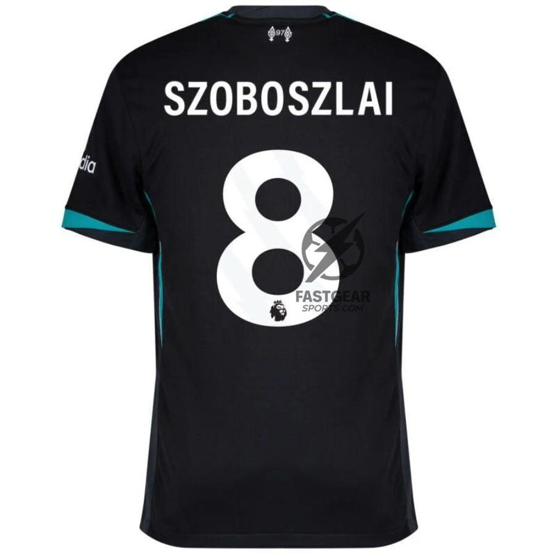 Liverpool Szoboszlai 8 Away 2024/25 Patches UCL UEFA Foundation (Official Printing)