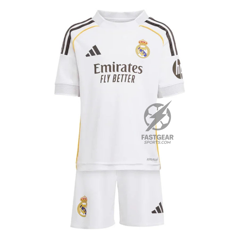 Kids Kit Real Madrid Home Fan Jersey 2025/26