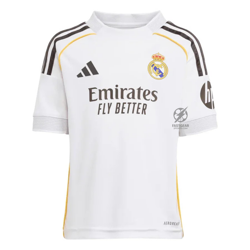 Kids Kit Real Madrid Home Fan Jersey 2025/26