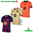 Kit 3 Fan Jerseys Barcelona Home, Away e Third 2025/26
