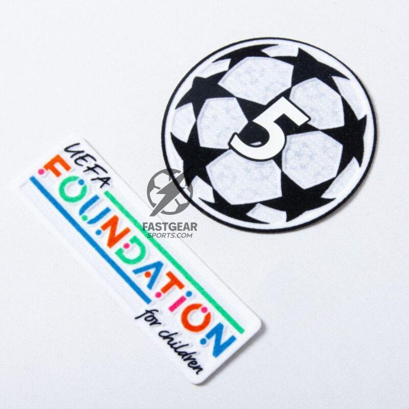 Barcelona Home 2024/25 Patches UCL UEFA Foundation (Official Printing)