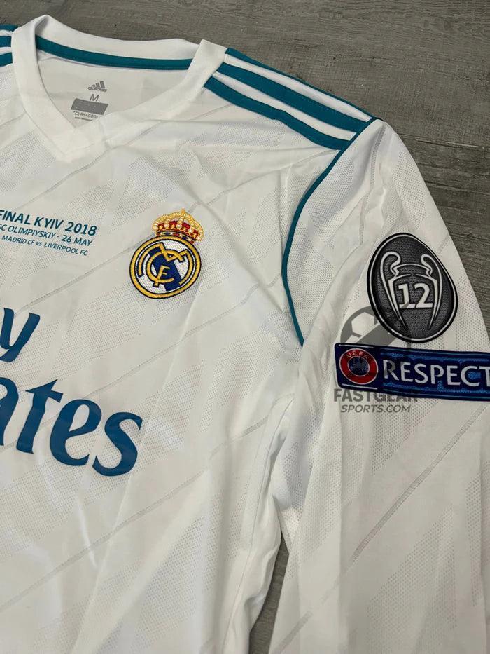 Retro Real Madrid Long-sleeve Home Jersey 2017/18