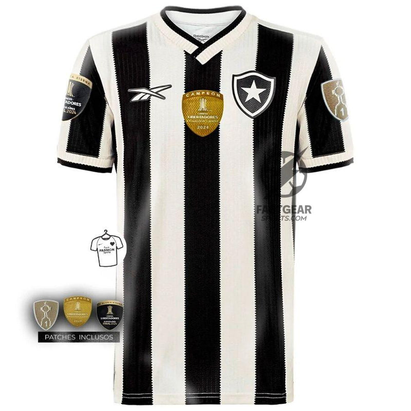 Botafogo Home Fan Jersey 2024/25 Patchs Campeão Libertadores