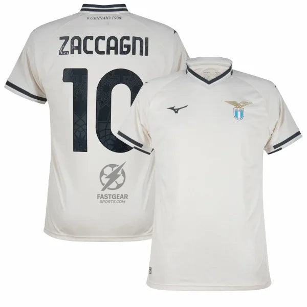 Lazio Away Zaccagni 10 Fan Jersey 2025/26 Official Printing