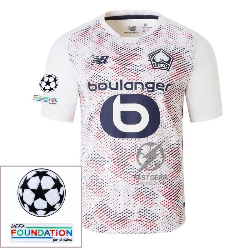 Lille Away 2024/25 Patches UCL UEFA Foundation (Official Printing)