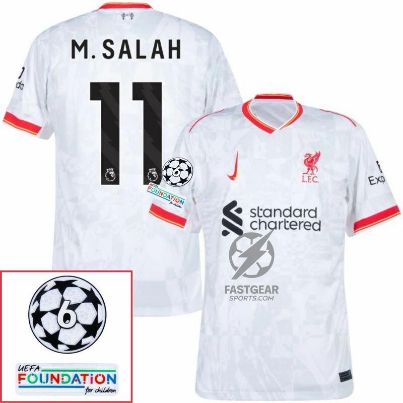 Liverpool Away 2024/25 Patches UCL UEFA Foundation (Official Printing)