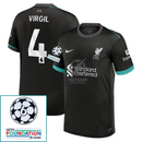 Liverpool Away 2024/25 Patches UCL UEFA Foundation (Official Printing)