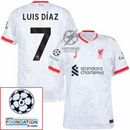 Liverpool Away 2024/25 Patches UCL UEFA Foundation (Official Printing)