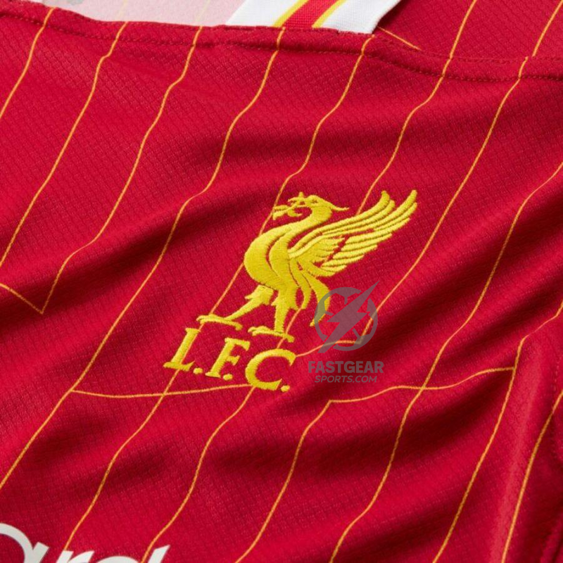 Liverpool Chiesa 14 Home 2024/25 Patches UCL UEFA Foundation (Official Printing)