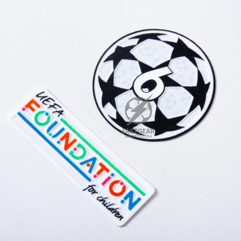 Liverpool Chiesa 14 Home 2024/25 Patches UCL UEFA Foundation (Official Printing)