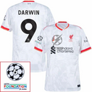 Liverpool Darwin 9 Away 2024/25 Patches UCL UEFA Foundation (Official Printing)