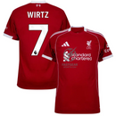 Liverpool Florian Wirtz 7 Home Fan Jersey 2025/26